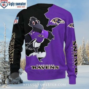 Logo Baltimore Ravens Pattern Ugly Sweater – Unique Gift for Him