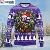 NFL Football Team Baltimore Ravens Logo Radiance Ugly Christmas Sweater