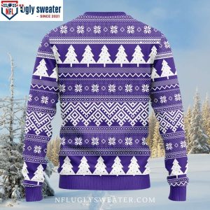 Logo Graphic With Christmas Light Ravens Ugly Christmas Sweater 2