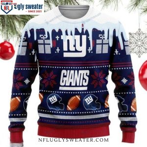 Logo Snowflake Pattern Ny Giants Christmas Sweater – Festive Team Spirit