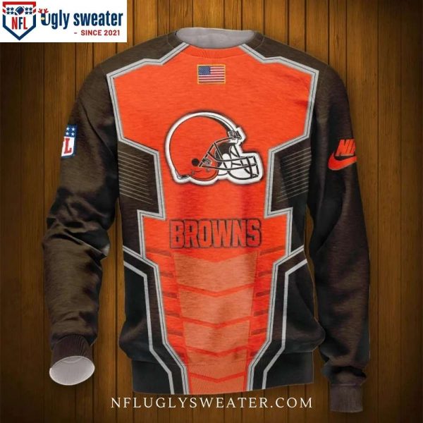 Logo Ugly Sweater For Cleveland Browns Fans – Holiday Cheer