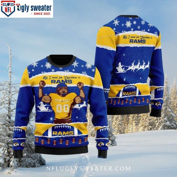 Los Angeles Rams All I Need For Christmas Ugly Sweater