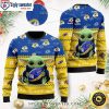 Arizona Cardinals Christmas Sweater With Black And Pine Trees Design