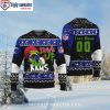 Los Angeles Rams Grinch Holding Football Ugly Xmas Sweater