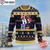 Los Angeles Rams Ugly Sweater With Grinch Santa Hat Design