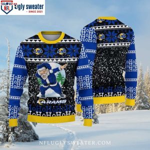 Los Angeles Rams Ho Ho Ho Santa Dab Ugly Christmas Sweater