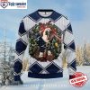 San Francisco 49ers Football Pulse Line Red And Gold Ugly Sweater