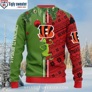 Mens Bengals Christmas Sweater With Grinch – Scooby-Doo – Gift For Him