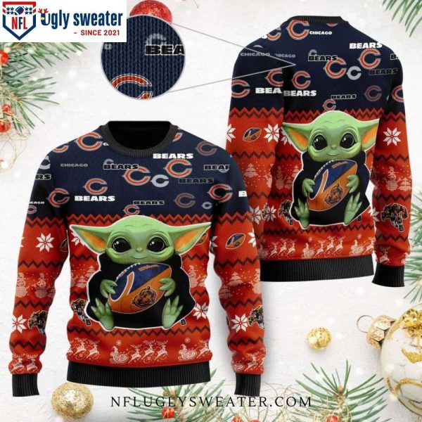 Men’s Chicago Bears Ugly Sweater – Baby Yoda Edition