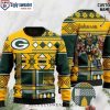 Packers Christmas Sweater With Whimsical Mickey Mouse Holiday Party Design