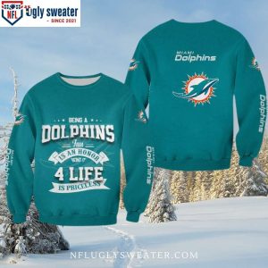 Miami Dolphins Being A Fan Is An Honor Ugly Christmas Sweater