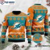 Miami Dolphins Custom Name Ugly Christmas Sweater – Unique Gift For Fans