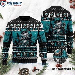 Miami Dolphins Gifts For Him – Jack Skellington Dolphins Christmas Sweater