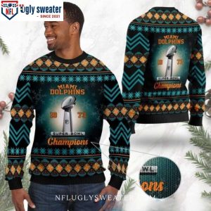 Miami Dolphins Gifts For Him – Super Bowl 1973 Dolphins Sweater