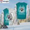 Miami Dolphins Santa In The Chimney Ugly Christmas Sweater For Him