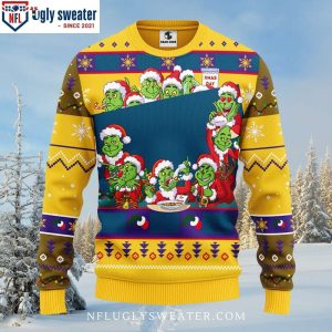 Miami Dolphins Ugly Christmas Sweater Festive 12 Grinch Xmas Day Graphic 1