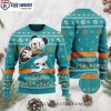 Miami Dolphins Ugly Christmas Sweater – Cute Corgi And Football Dad