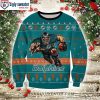 Miami Dolphins Ugly Christmas Sweater – Festive Pumpkin Logo Design