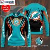 Miami Dolphins Ugly Christmas Sweater – Winter Logo Edition