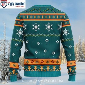 Miami Dolphins Ugly Sweater – Funny Grinch Logo Print