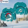 Miami Dolphins Ugly Sweater – Funny Grinch Logo Print