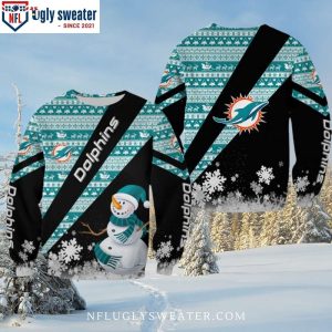 Miami Dolphins Xmas Snowman Limited Edition Ugly Christmas Sweater