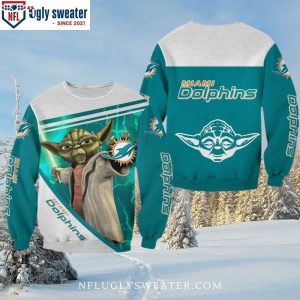 Miami Dolphins Yoda Limited Edition Ugly Christmas Sweater – For True Fans