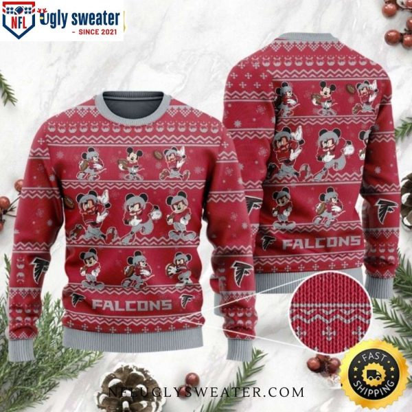 Mickey Mouse Atlanta Falcons Ugly Christmas Sweater For Fans