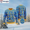 Baby Yoda Blue And Gold Christmas Los Angeles Chargers Sweater