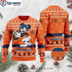 Mickey Mouse Player Denver Broncos Ugly Sweater – Perfect Fan Gift