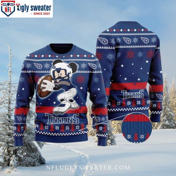 Mickey Mouse Tennessee Titans Football Christmas Sweater