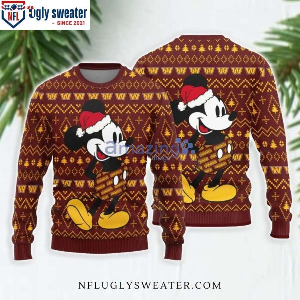 Mickey Mouse Washington Commanders Christmas Sweater