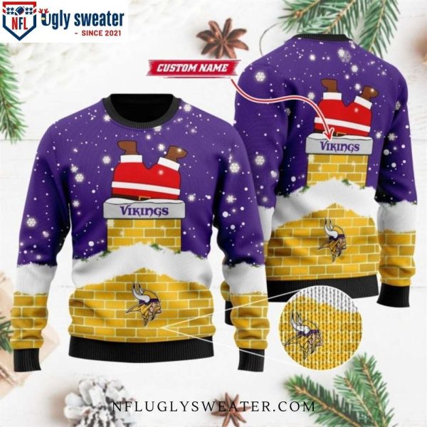 Minnesota Vikings Chimney Surprise Ugly Sweater Unique Gift For Fans