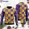 Minnesota Vikings Christmas Sweater – Logo Print Amidst A Snowy Pine Forest