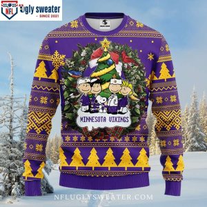 Minnesota Vikings Snoopy Dog Ugly Christmas Sweater A Gift For Him 1