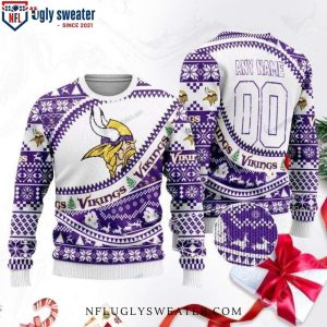 Minnesota Vikings Snowy Delight Ugly Christmas Sweater Unique Gift For Fans