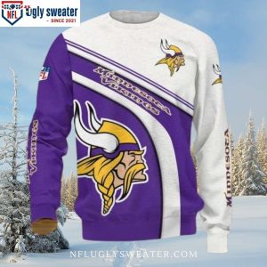 Minnesota Vikings Ugly Christmas Sweater – Festive Purple White Design