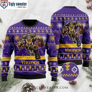 Minnesota Vikings Ugly Christmas Sweater – Players Football Graphic