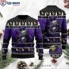 Minnesota Vikings Ugly Christmas Sweater – Festive Purple White Design