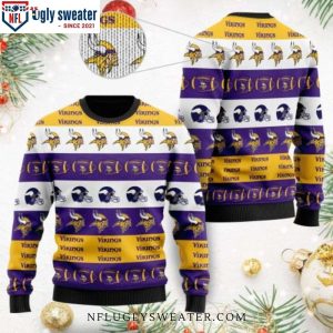 Minnesota Vikings Ugly Sweater – NFL Football Logo Design For Him