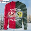 Festive Pine Forest Patterns – Green Bay Packers Ugly Christmas Sweater