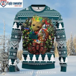 NFL Baby Groot Hug Philadelphia Eagles Football – Philadelphia Eagles Light Up Sweater