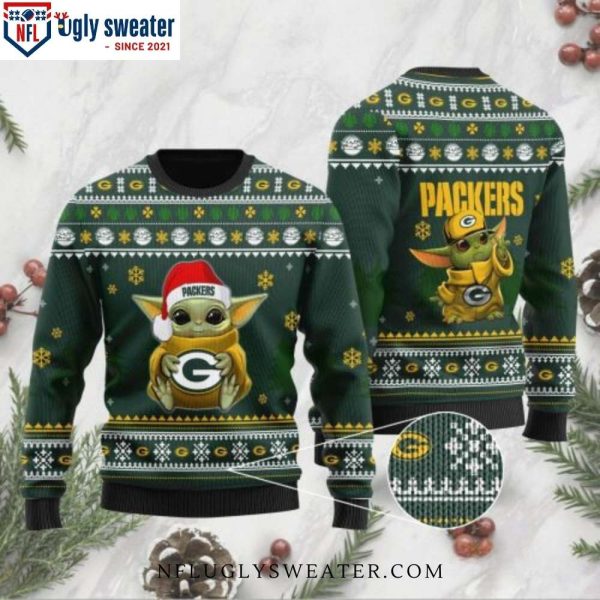 NFL Baby Yoda Love Green Bay Packers Ugly Christmas Sweater