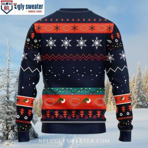 NFL Chicago Bears Light Up Sweater – Celebrate Xmas With Funny Grinch Design