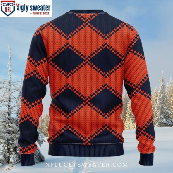 NFL Chicago Bears Ugly Christmas Sweater – Logo Print With Pub Dog