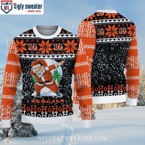 NFL Cincinnati Bengals Dabbing Santa Ugly Christmas Sweater