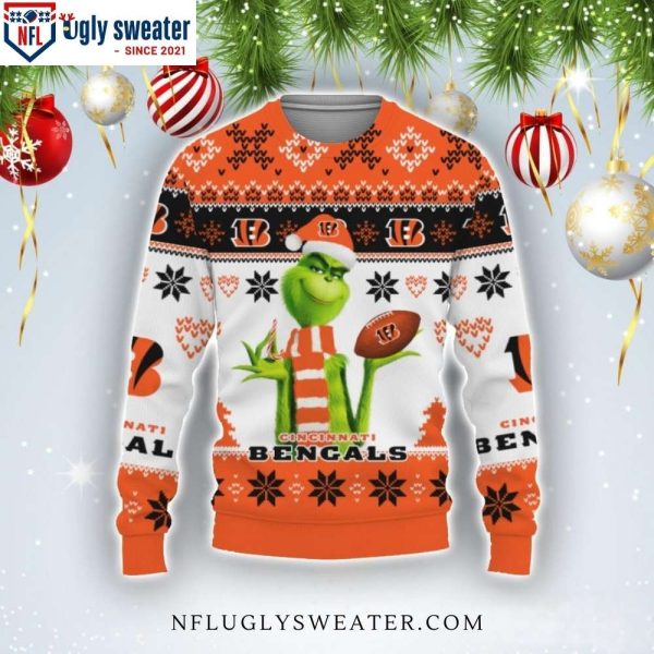 NFL Cincinnati Bengals Grinch Ugly Christmas Sweater Unique Gift For Fans