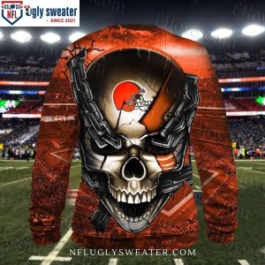 NFL Cleveland Browns Halloween Skull Ugly Xmas Sweater