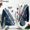 NFL Dallas Cowboys Blue Lion Face – Custom NameUgly Christmas Sweater