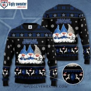 NFL Dallas Cowboys Gnomes – Black Dark Ugly Christmas Sweater